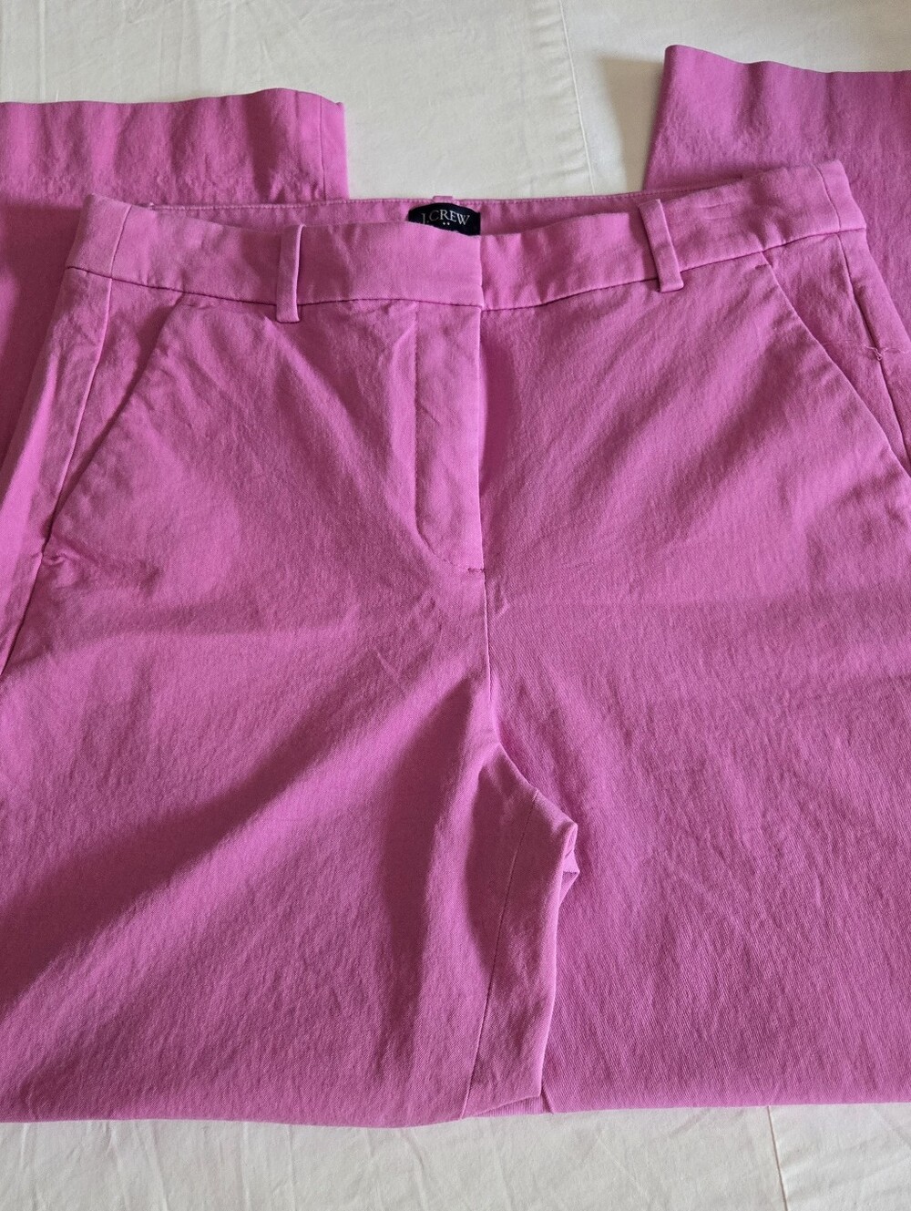 J. Crew Factory Kallie Pants Pink Womens Size 8 Straight Leg 26 Inch Inseam